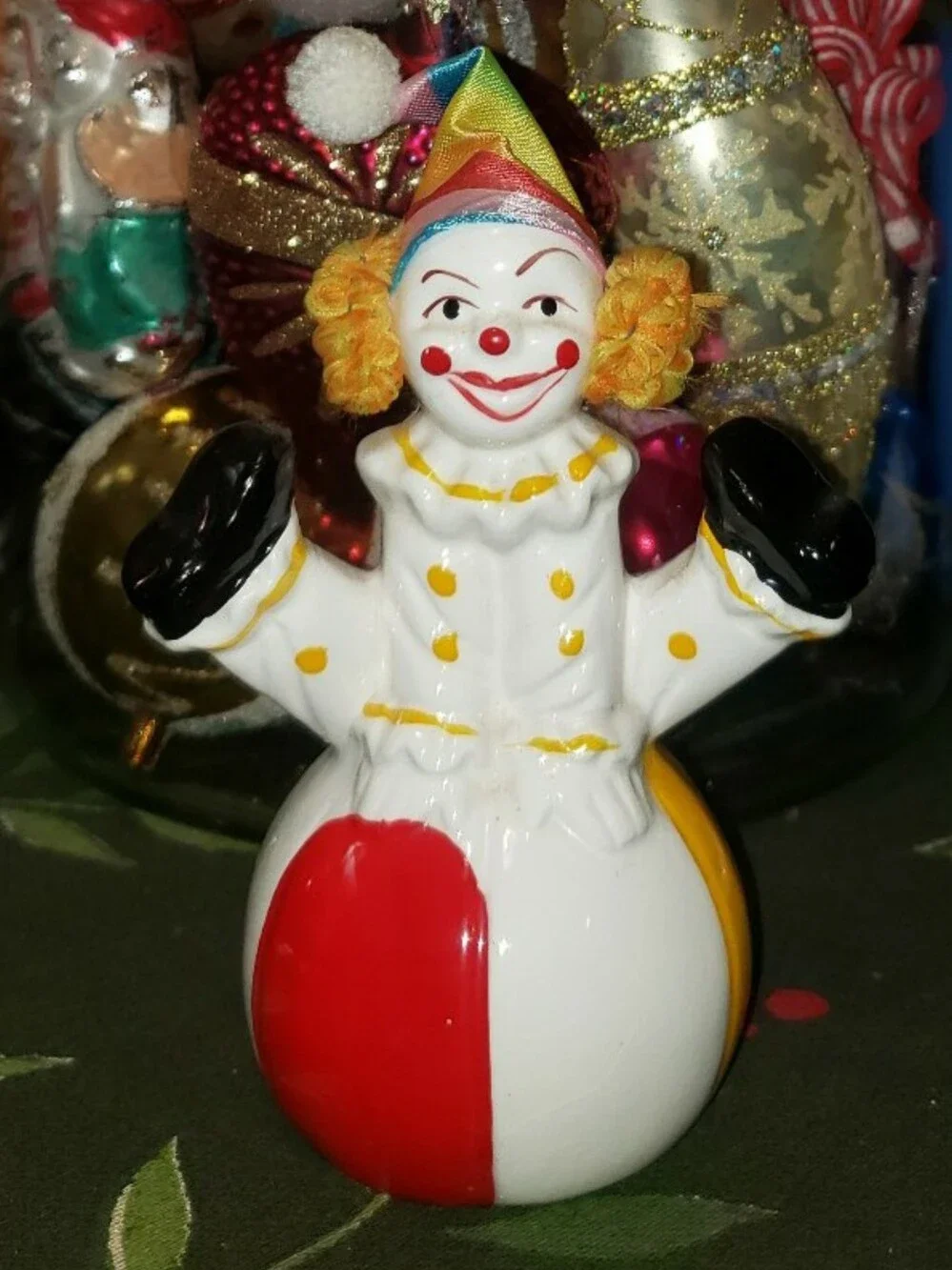 Vintage Mischievous Clown Figurine